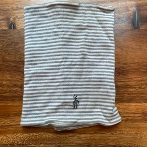 Smartwool Gray & Natural Heather 250 Reversible Stripe Neck Gaiter - one size